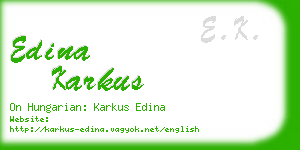 edina karkus business card